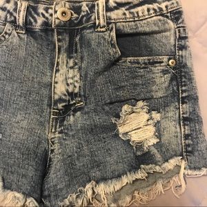 Stretchy Denim High Waisted Shorts
